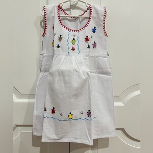 Mexican Girls Dress With Hand Embroidered.